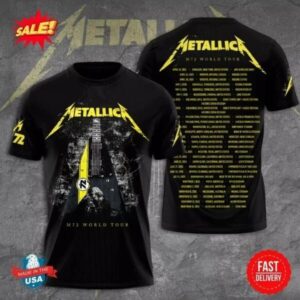 M72 world tour Metallica t-shirt 3d