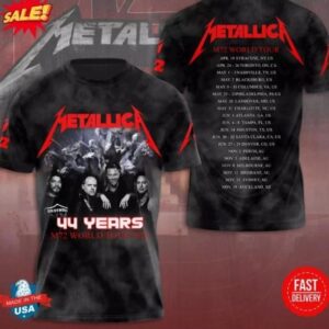 METALLICA 44 year World Tour 2025 Band 3D Shirt