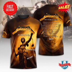 Metallica 2025 M72 Tour 3D Shirt Concert Tee
