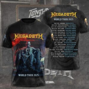 Metallica Band 2025 Tour Shirt 3D