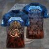 Metallica Concert M72 World Tour Date 2025 3D Shirt