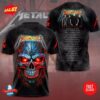 Metallica M 72 World Tour 2025 Band Concert Tour Music 3D Shirt