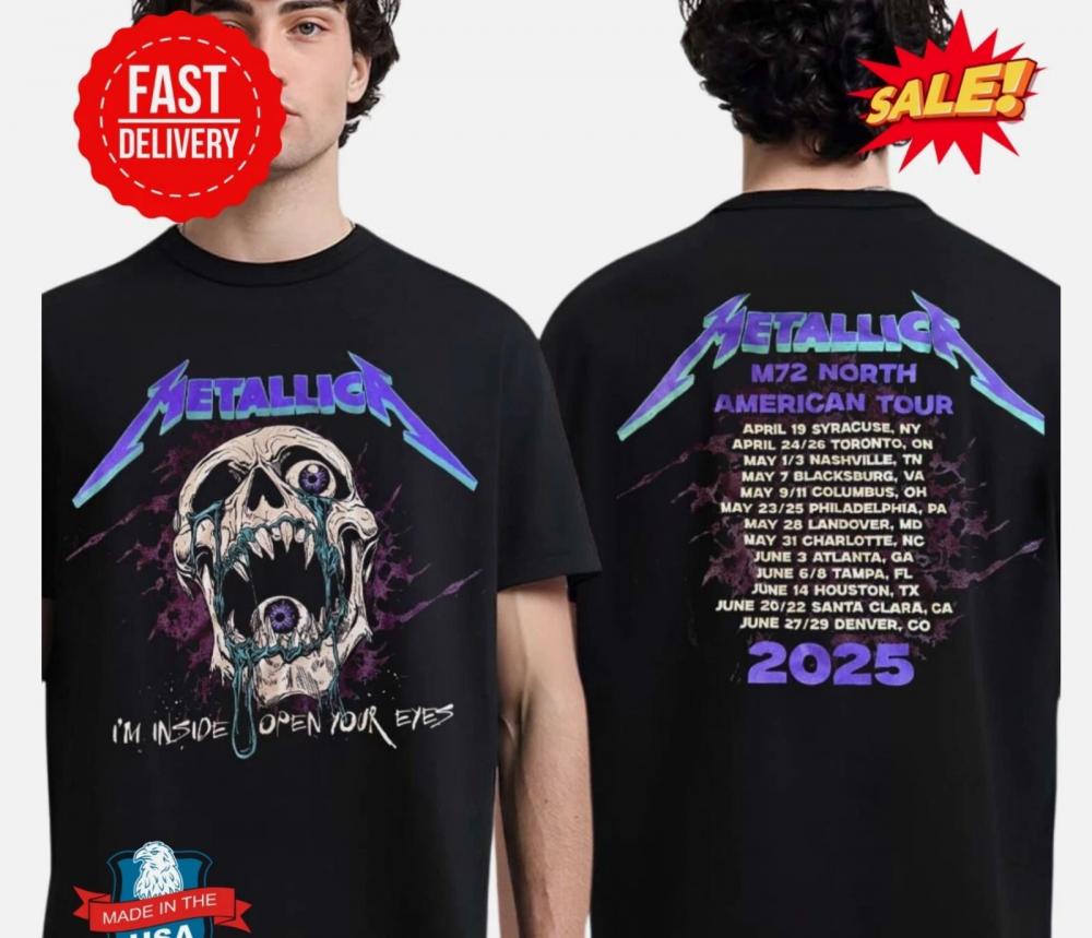 Metallica M72 North American Tour 2025 Tour Dates I’m Inside T-Shirt