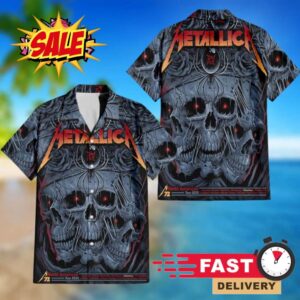 Metallica M72 Tour 2025 Exclusive Show Columbus Crew Stadium Hawaiian Shirt