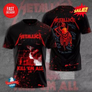 Metallica M72 Tour 2025 Kill’em All 3D T-Shirt