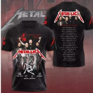 Metallica M72 World Tour 2025 Band 3D hot shirt