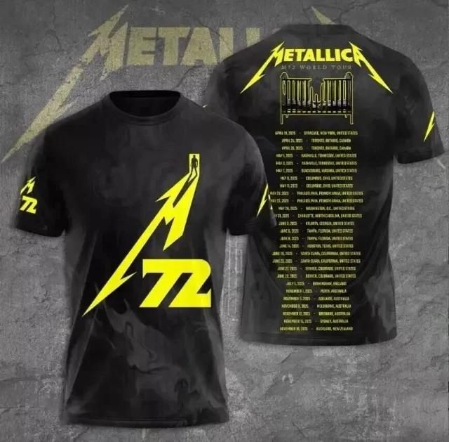 Metallica M72 World Tour 2025 Unisex 3D T Shirt