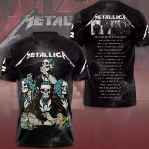 Metallica M72 World Tour Date 2025 3D TShirt