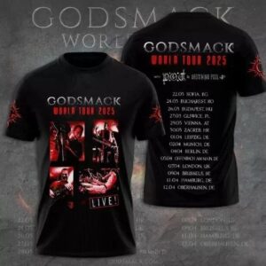 Metallica M72 World Tour Date 2025 Godsmack 3D Shirt