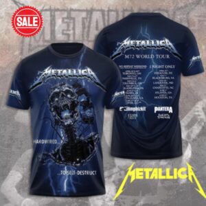 Metallica Rock Band M72 World Tour 2025 3D T-Shirt