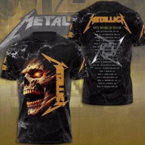 Metallica band M72 world tour 2025 t-shirt 3D