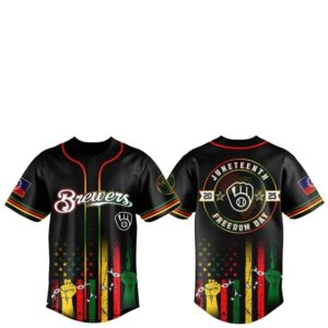 Milwaukee Brewers Juneteenth Day 2025 Baseball Jersey Hat
