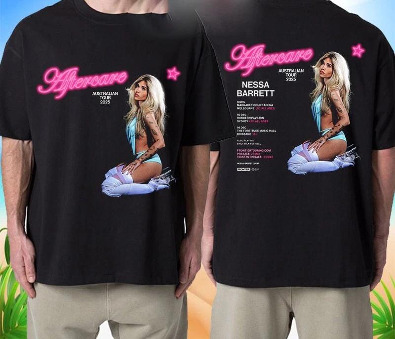 Nessa Barrett Australian Tour 2025 Aftercare Poster Schedule Tour Dates T-Shirt