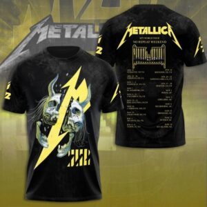 No repeat Weekend M27 Tour 2025 Tshirt Metallica Band 3D Tshirt
