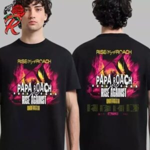 Papa Roach And Rise Against Rise Of The Roach Tour 2025 T-Shirt
