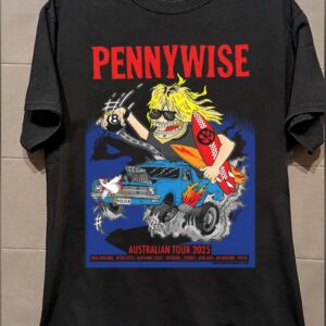 Pennywise Band AUS Tour 2025 Poster T Shirt