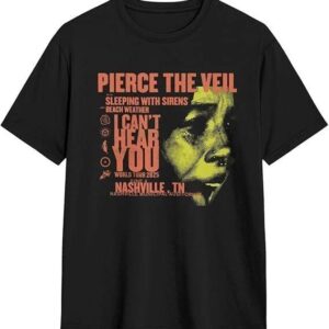 Pierces Singer Merch The Veils 2025 Music Tour Shirt