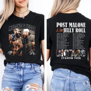 Post Malone Jelly Roll 2025 Tour Shirt