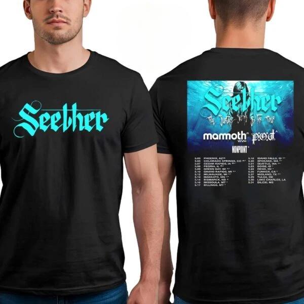 Seether The Surface Seems So Far Tour 2025 Dates List Two Sides T-Shirt