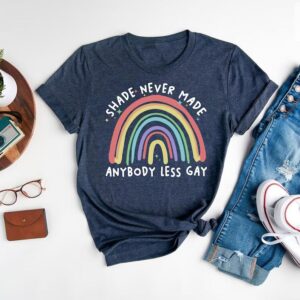 Shade Never Made Anybody Less Gay Retro Rainbow Pride T-shirt