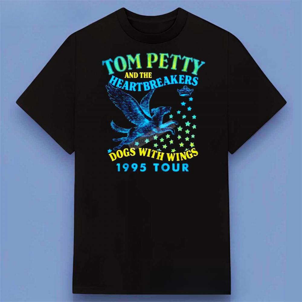 Tom Petty And The Heartbreakers Dogs with Wings Tour 1995 Shirt Tom Petty And The Heartbreakers Dogs with Wings Tour 1995 Shirt