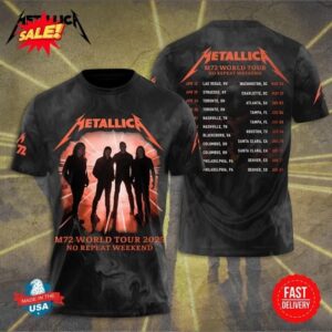 Turn Up the Volume – Metallica M72 Tour 2025 3D Shirt