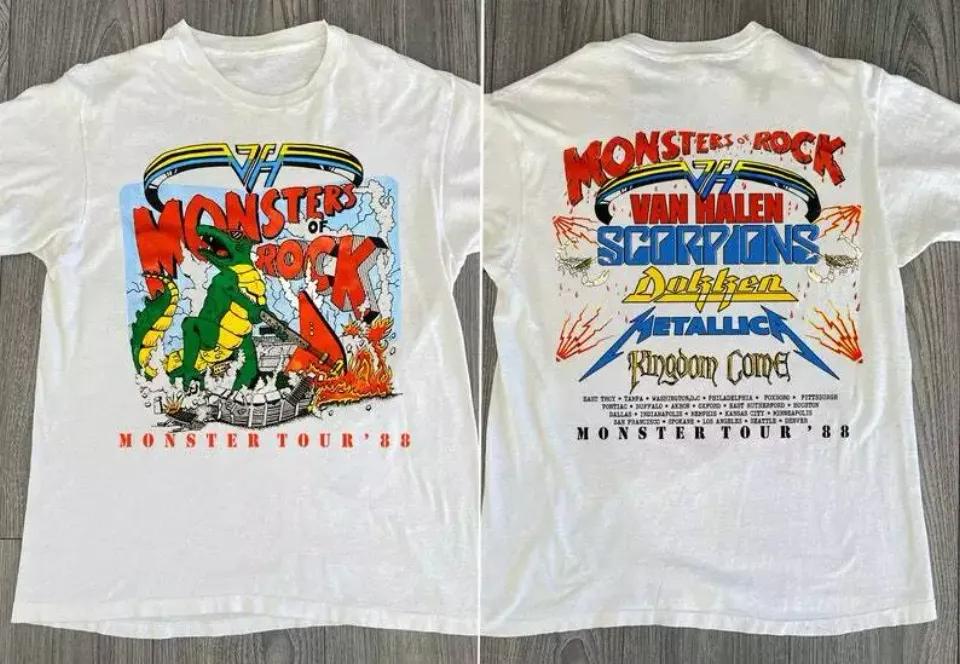 Vintage 1988 Monsters Of Rock Tour Concert T-Shirt