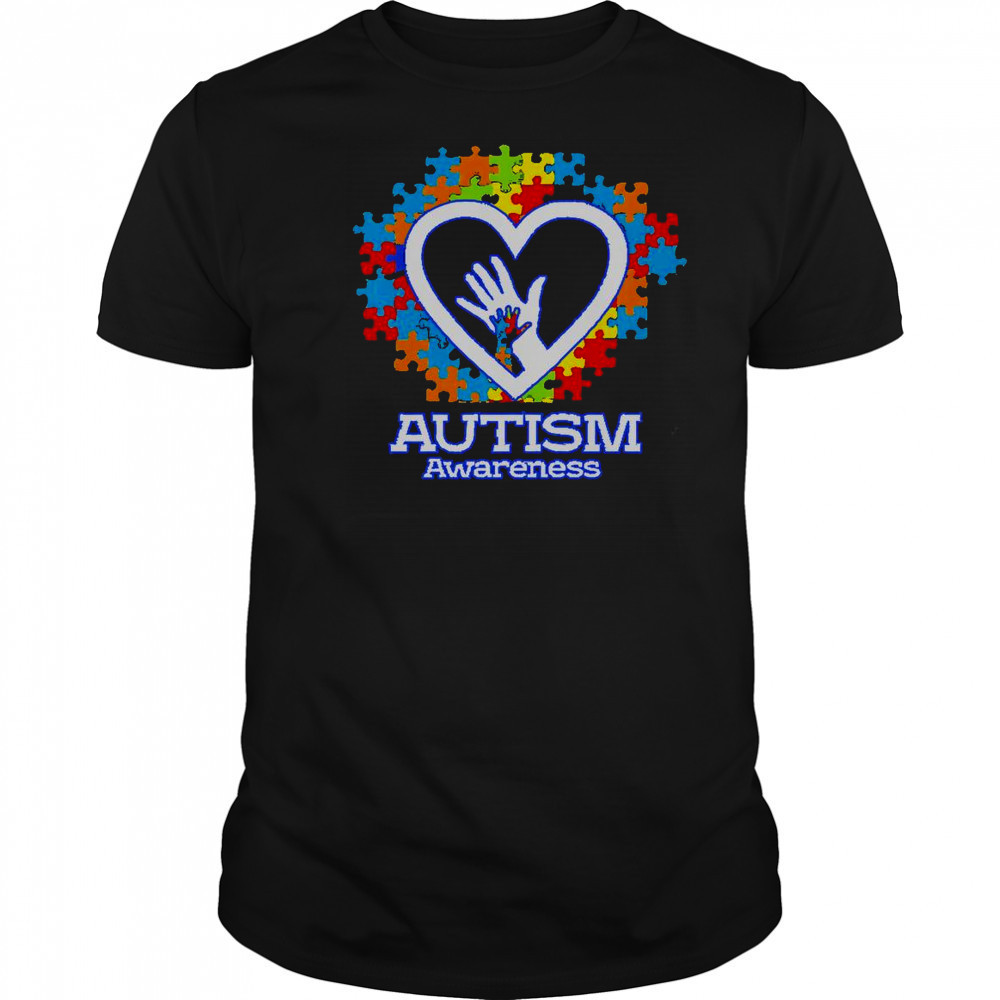 Autism Awareness Hands Puzzle Heart T-Shirt