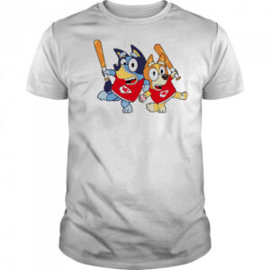 Bluey Kansas City Chiefs Bluey Family Baseball shirt