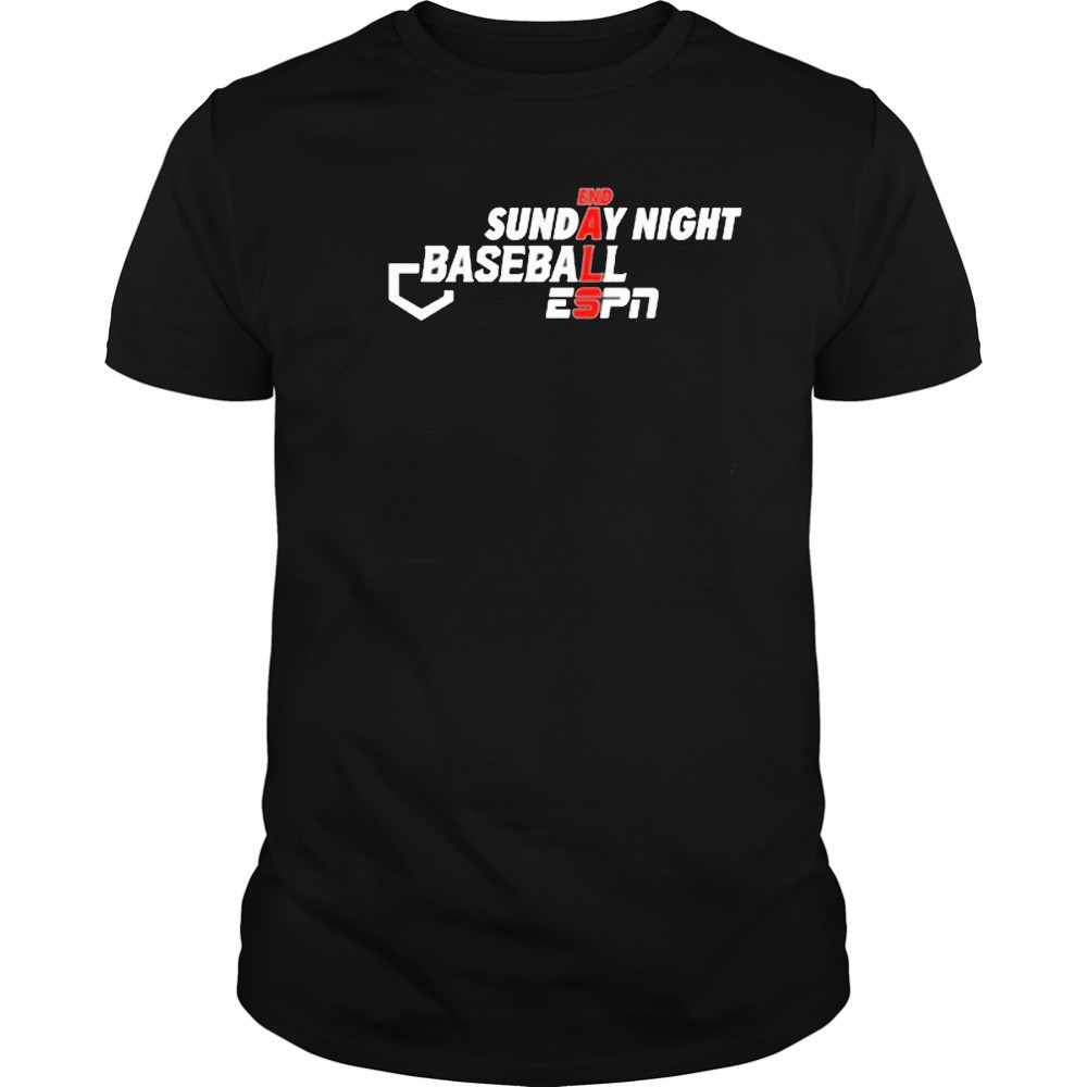 Dave Roberts Wearing End Sunday Night Baseball ESPN Logo t-shirt