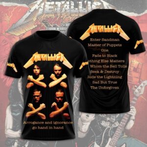 etallica Band 3D T-Shirt World Tour 2025 Rock Music Fan Tee Hot shirt