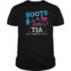 Gender Reveal Boots Or Bows TIA Can’t Wait To Know T-Shirt