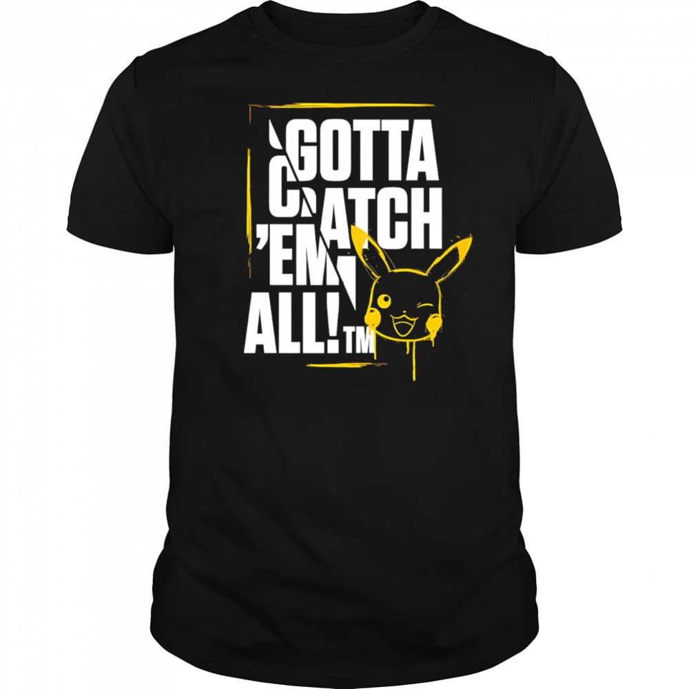 Gotta Catch Em All Pikachu Art Cropped Graphic shirt