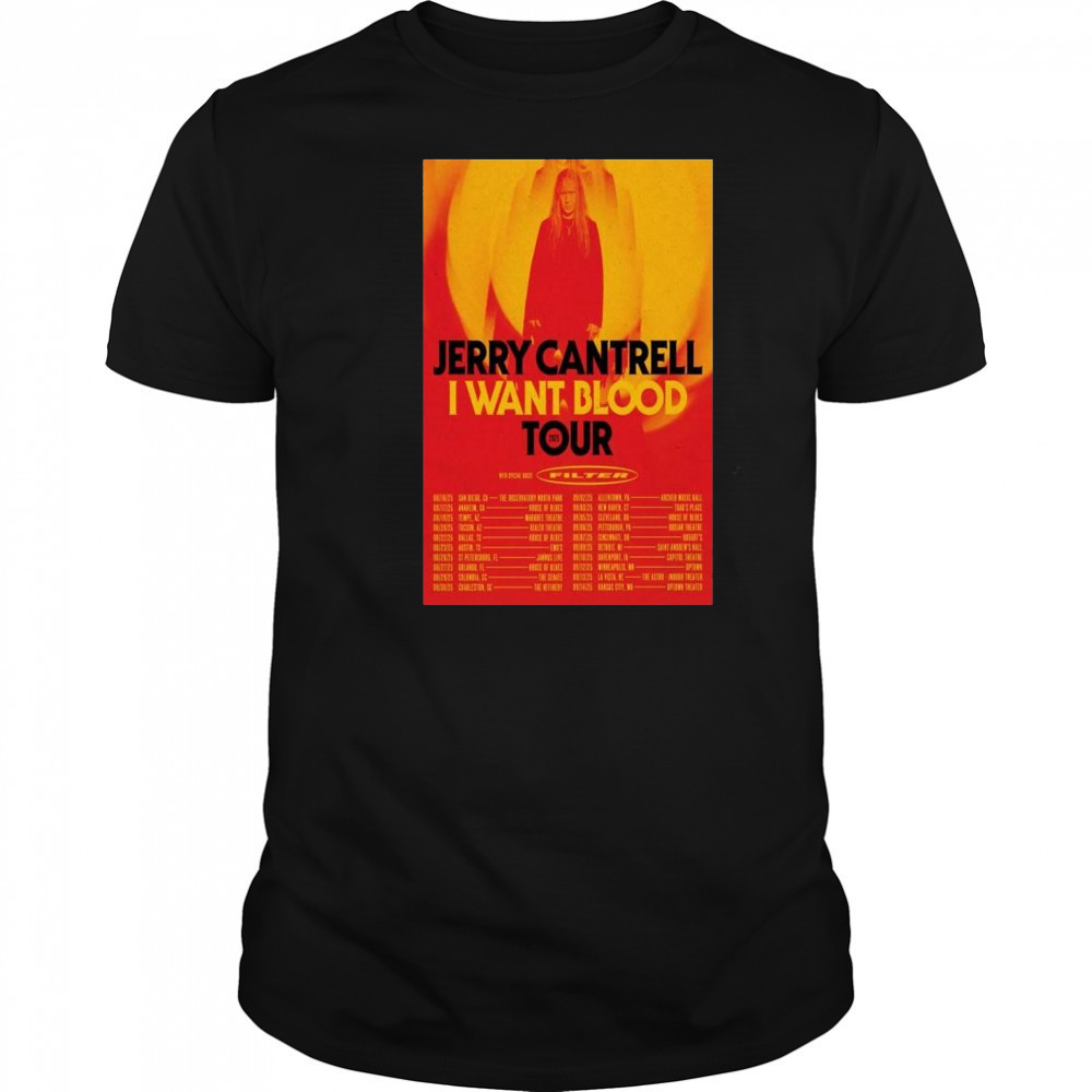 Jerry Cantrell I Want Blood Tour 2025 t-shirt