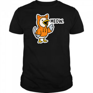 Meowing seagull cat meme shirt