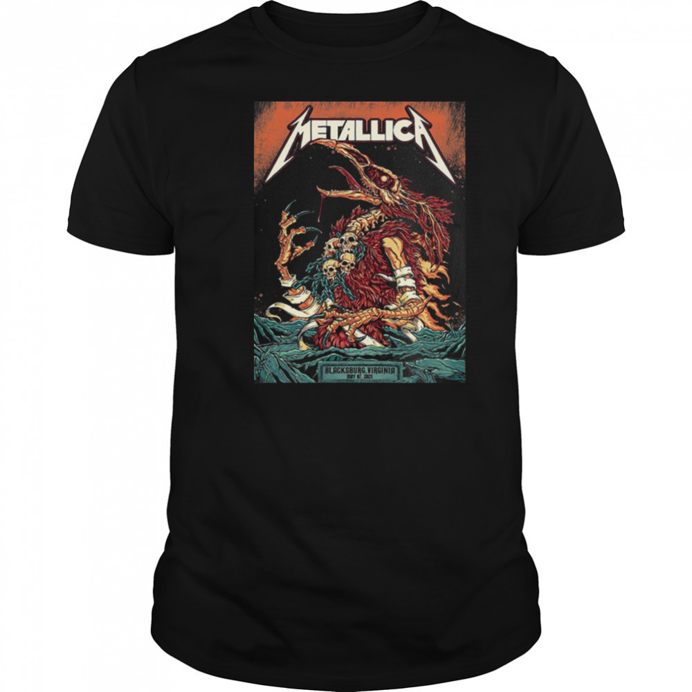 Metallica M72 Virginia Tech Pop Up Shop At Lane Stadium In Blacksburg Virginia United States On May 7 2025 Unisex T Shirt