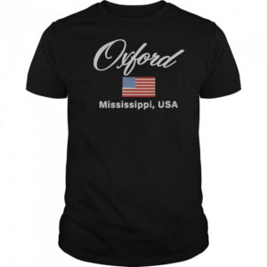 Ole Miss Oxford Vintage Flag Embroidered T-Shirt