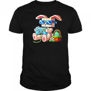 Pixel Gamer Bunny Easter Gaming shirt