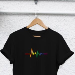 rainbow ecg shirt rainbow gay tshirt