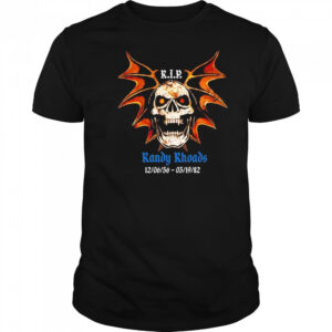 Randy Rhoads Rip Skull Bat Wings T-shirt