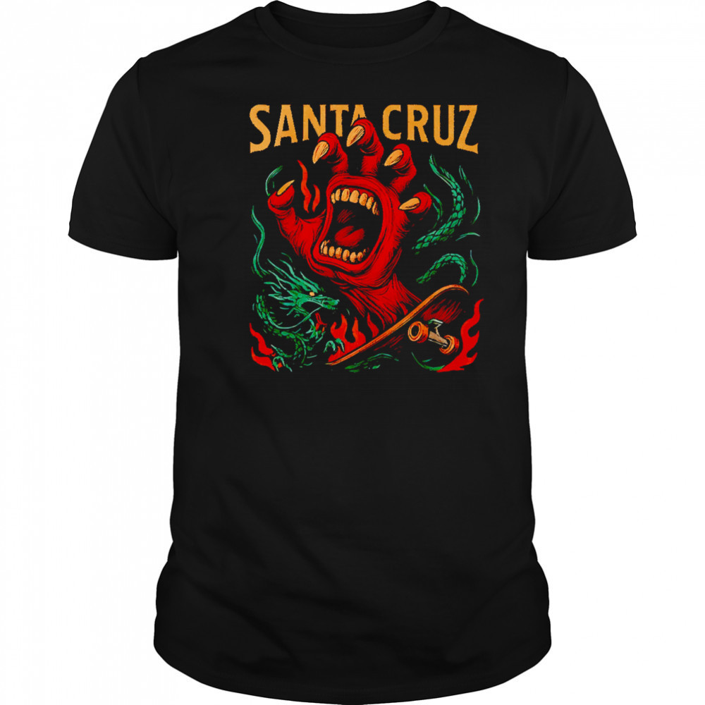 Santa Cruz hand graphic shirt