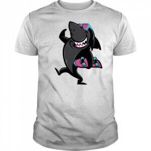 Skate Shark roller skating funny cartoon shirt