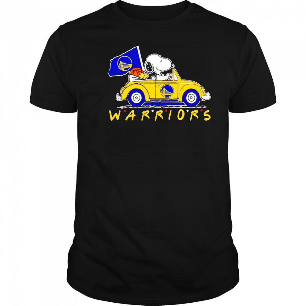 Snoopy and Woodstock driving car Golden State Warriors friends shirt Snoopy and Woodstock driving car Golden State Warriors friends shirt