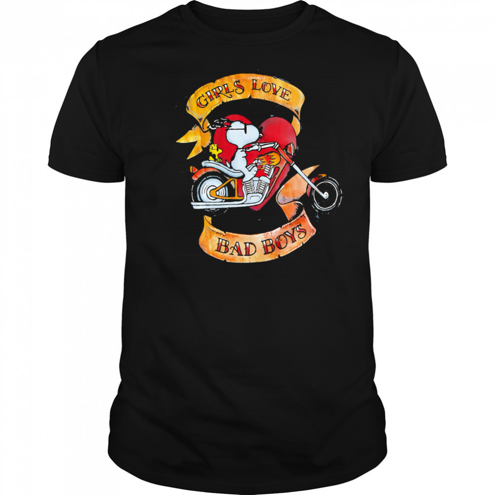 Snoopy girls love bad boys shirt