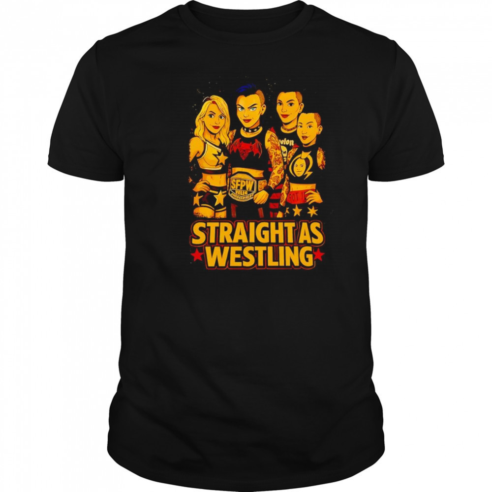 Straight As Wrestling graphic shirt