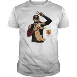 Travis Williams USC Trojans Track & Field NCAA Division I Portrait Cat t-shirt