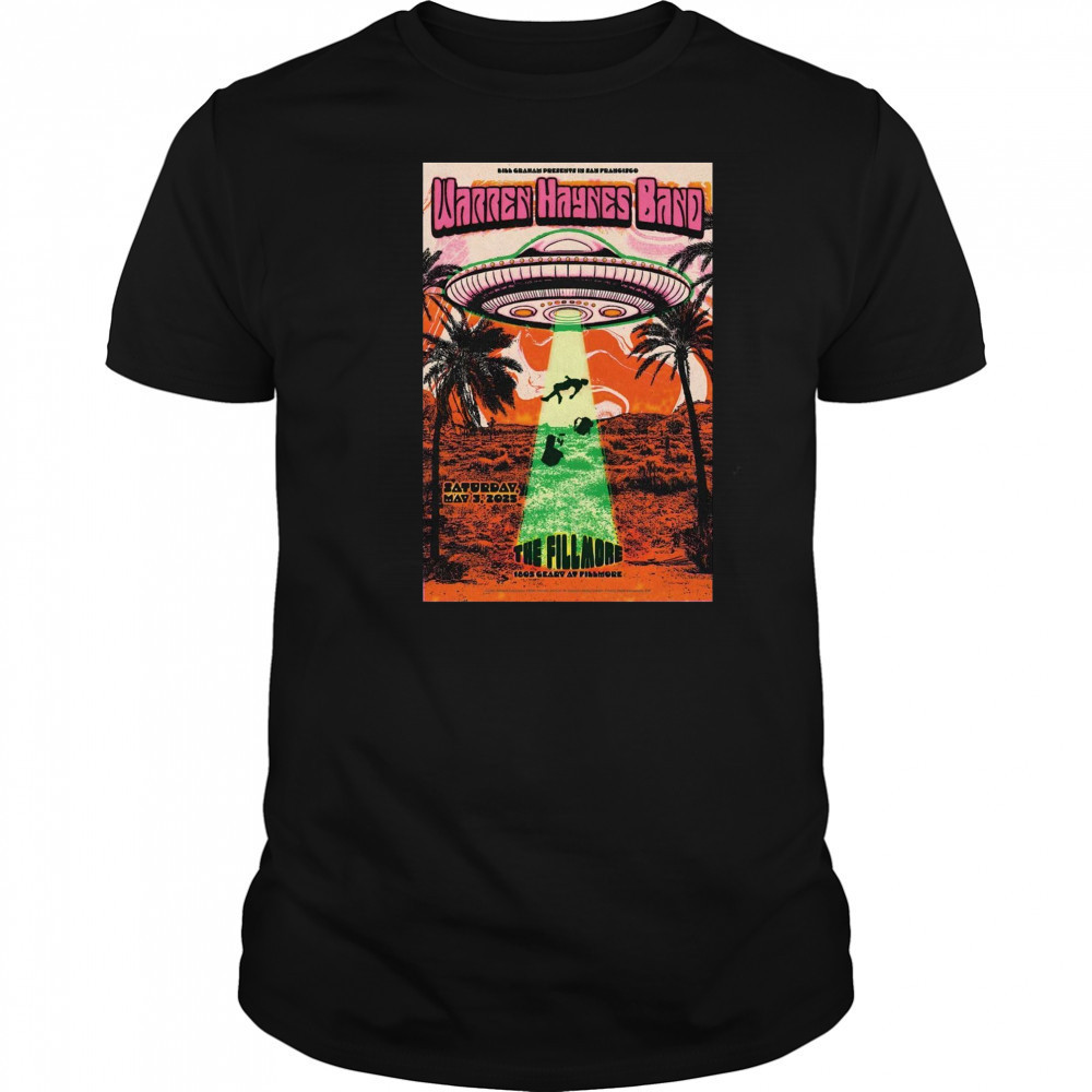 Warren Haynes Band The Fillmore in San Francisco CA Saturday May 3 2025 Tour t-shirt