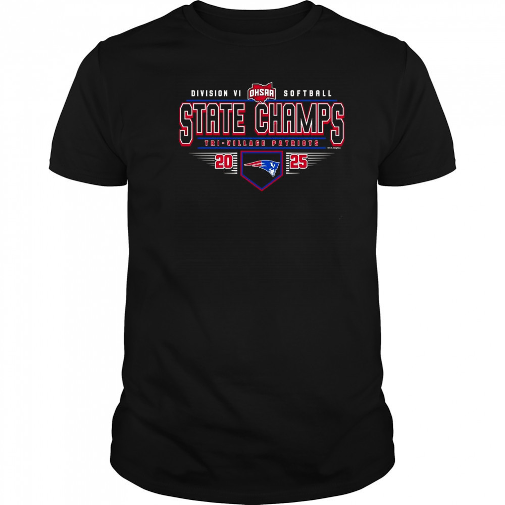 2025 OHSAA Softball Division VI State Champions Tri-Village Patriots Shirt