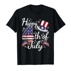 4th Of July Patriotic American Flag USA Men Women Kids T-Shirt