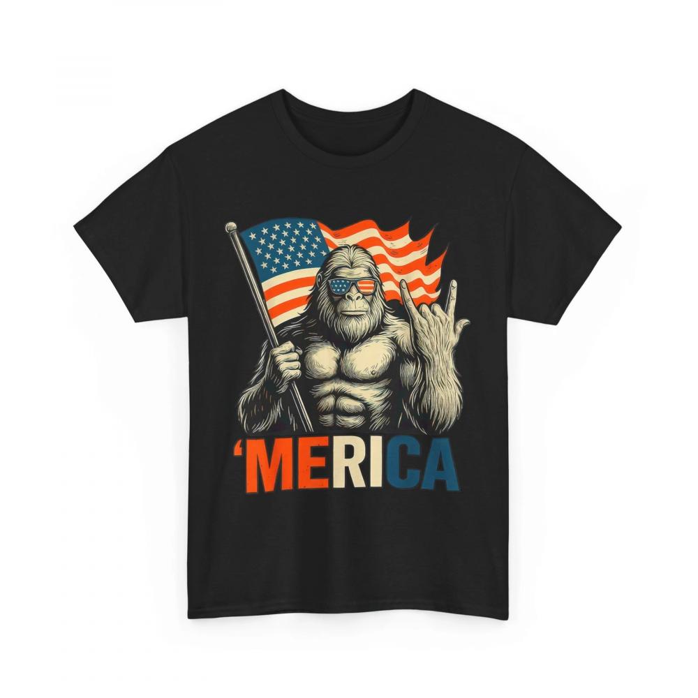 4th of July Bigfoot American Flag Merica Shirt, Fourth of July Patriotic Shirt 4th of July Bigfoot American Flag Merica Shirt, Fourth of July Patriotic Shirt